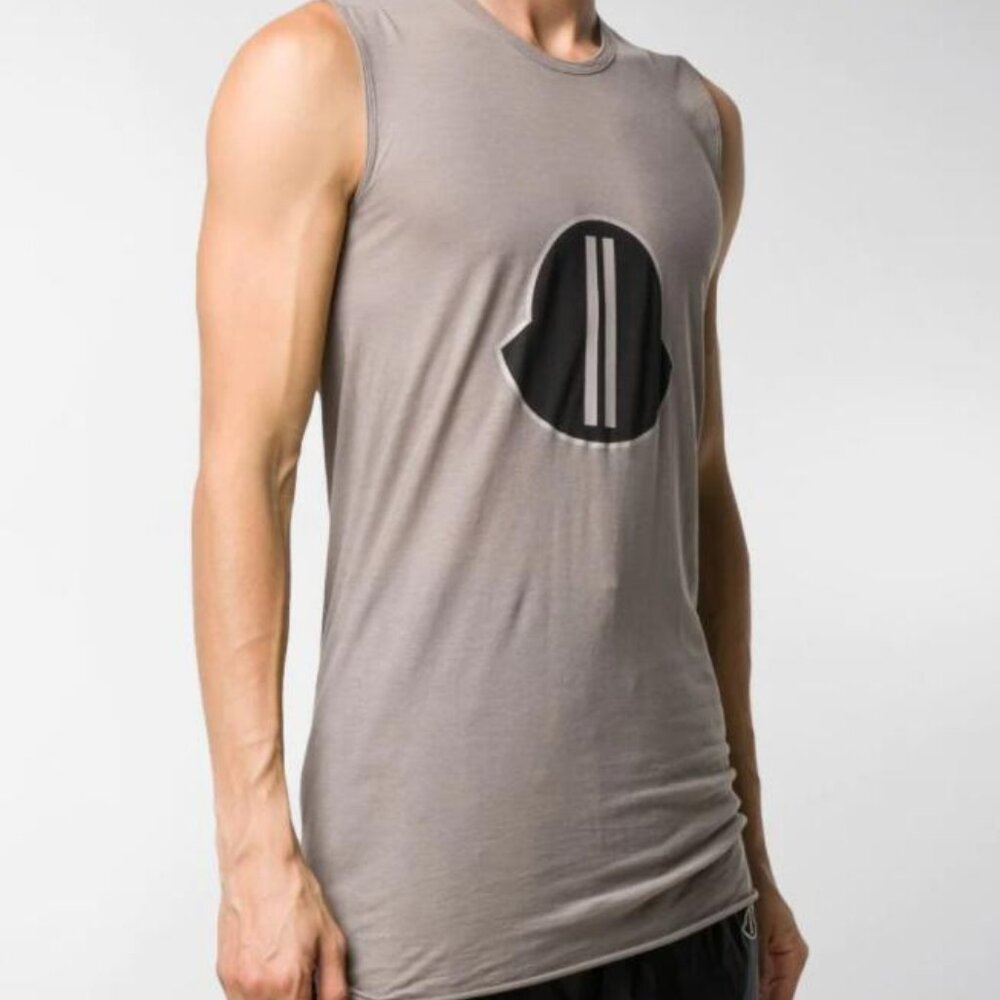 BNWT AW20 RICK OWENS x MONCLER LOGO PRINT TANK TOP S
